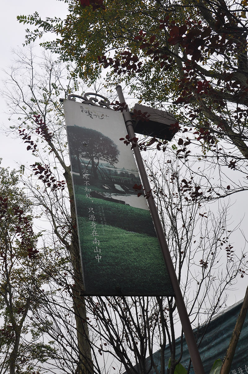 重庆南山景区灯杆道旗制作图片